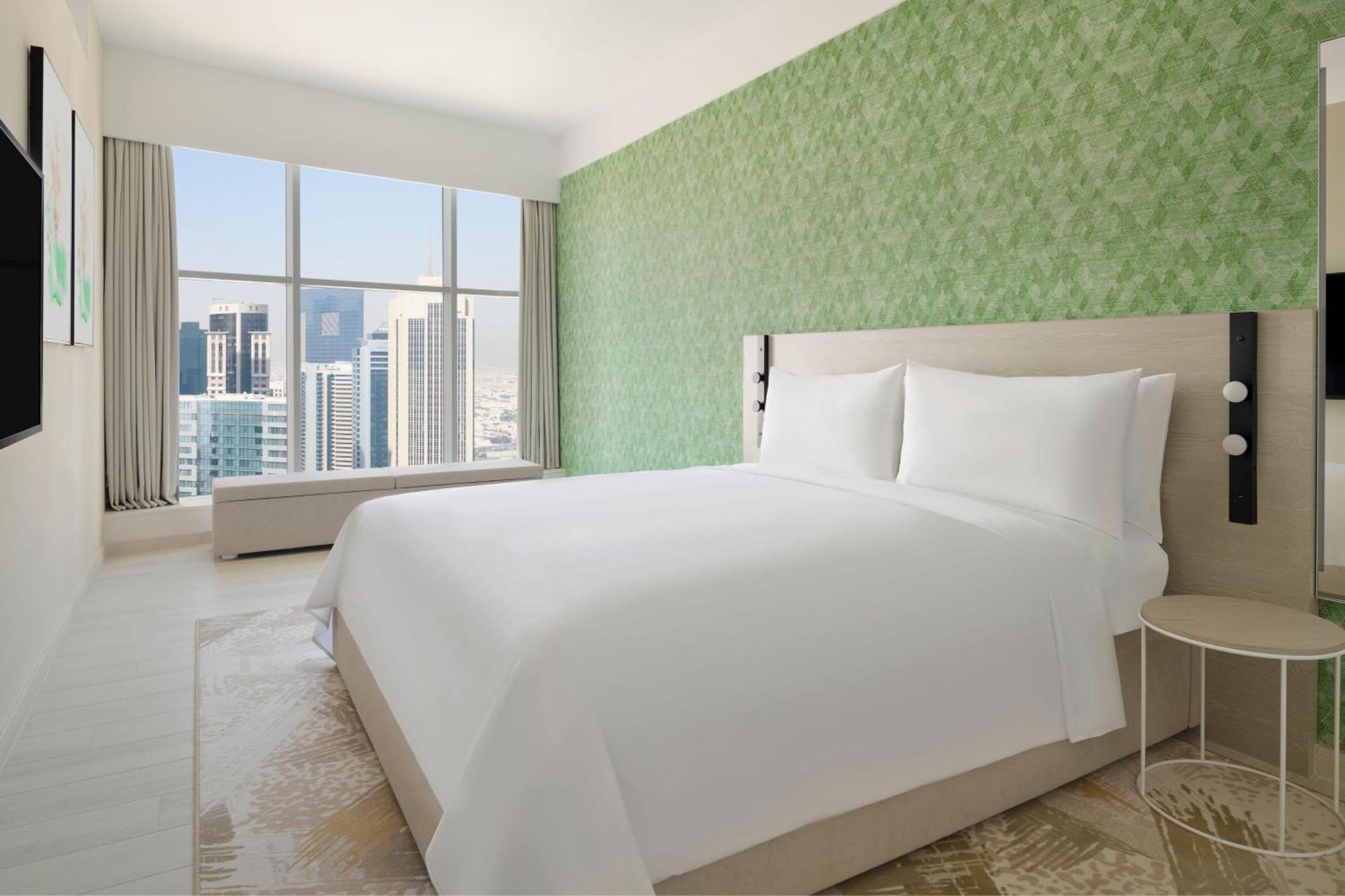 Element By Westin West Bay Doha Hotell Exteriör bild A bedroom at the hotel