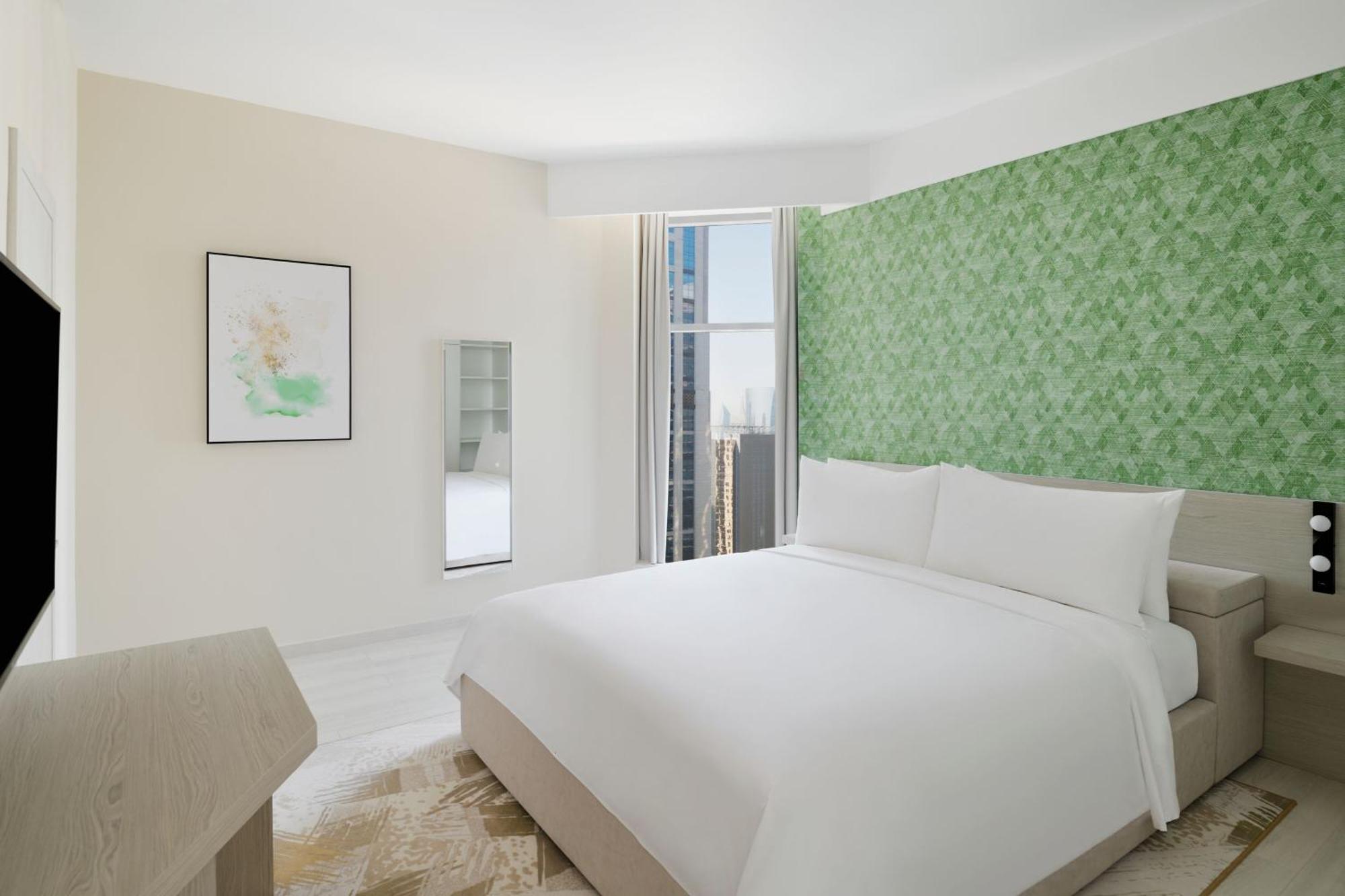 Element By Westin West Bay Doha Hotell Exteriör bild A bedroom